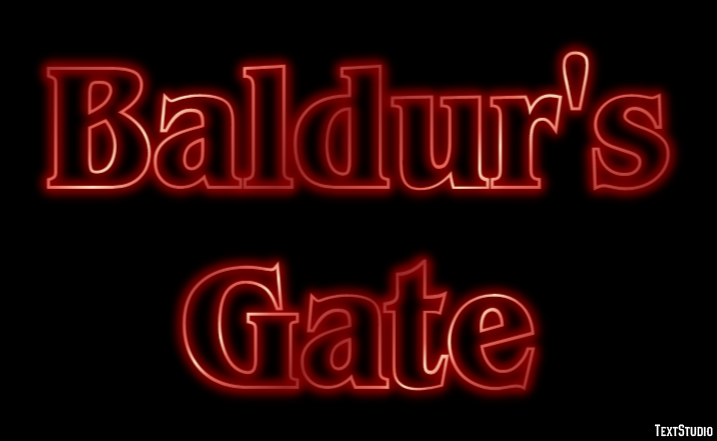 Baldur's Gate Text Effect