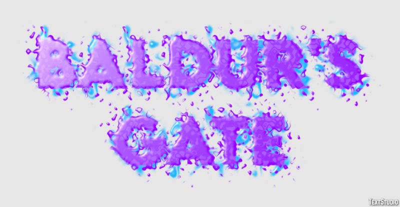 Baldur's Gate Text Effect
