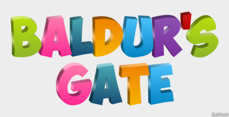 Baldur's Gate Text Effect