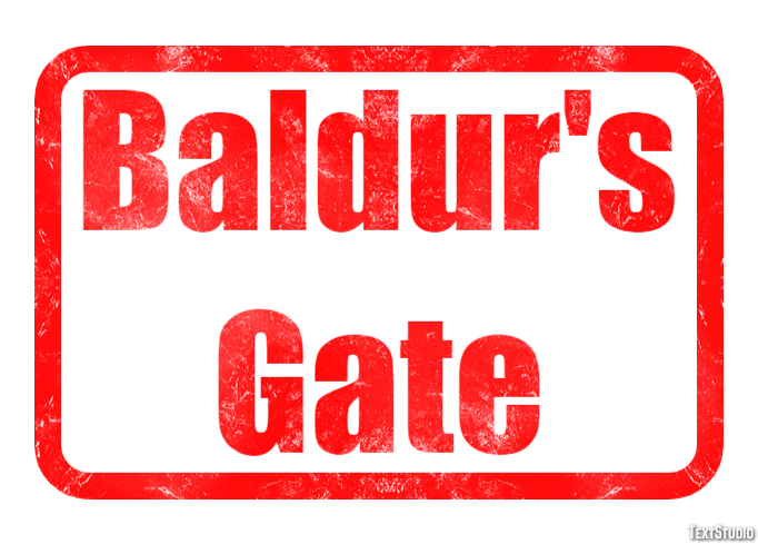 Baldur's Gate Text Effect