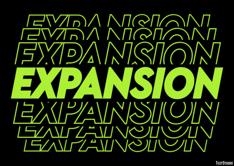 Expansion Text Effect