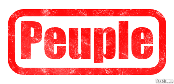 Peuple Effet de texte