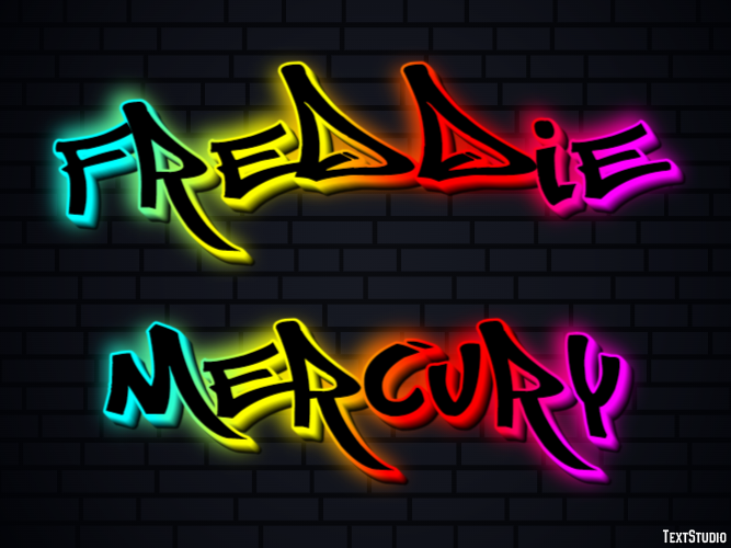Freddie Mercury Text effect