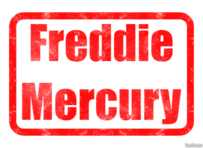 Freddie Mercury Effetto testo