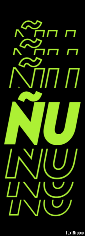 Ñu Efecto de texto