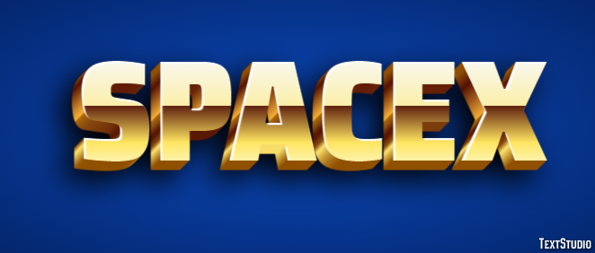 SpaceX Text effect