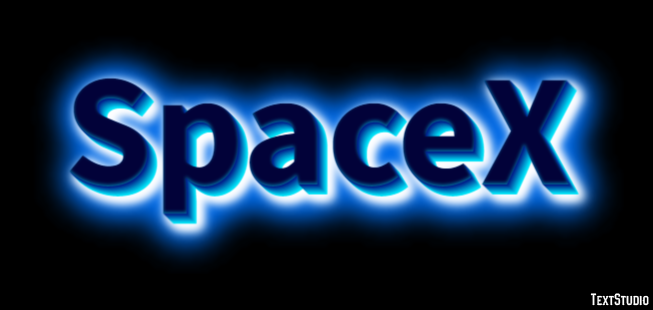 SpaceX Text effect