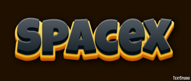 SpaceX Text effect