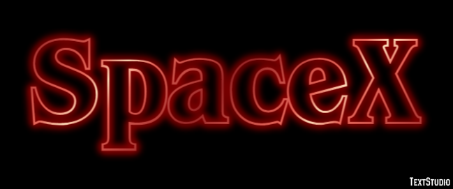SpaceX Text effect