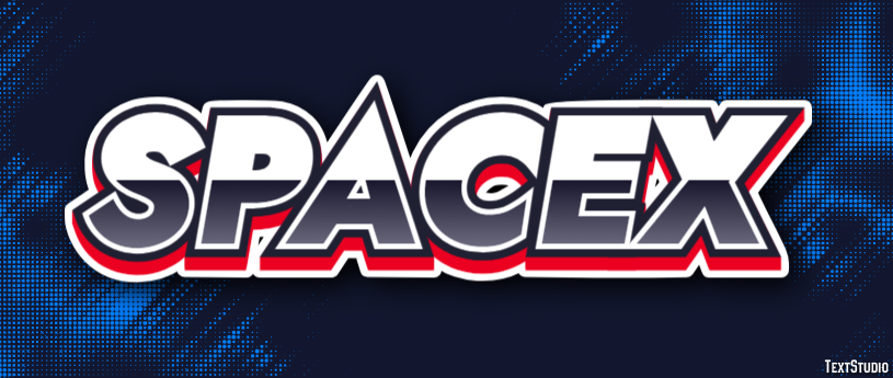 SpaceX Text effect