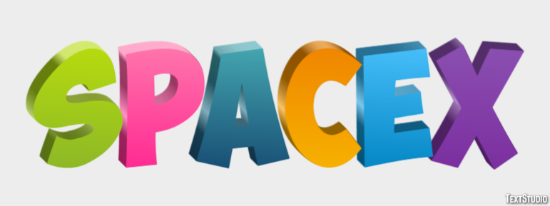 SpaceX Text effect