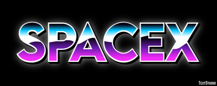 SpaceX Text effect