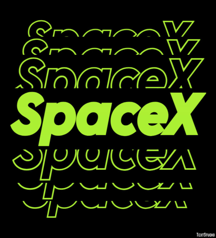 SpaceX Text effect