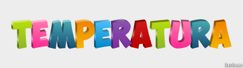 Temperatura Effetto testo