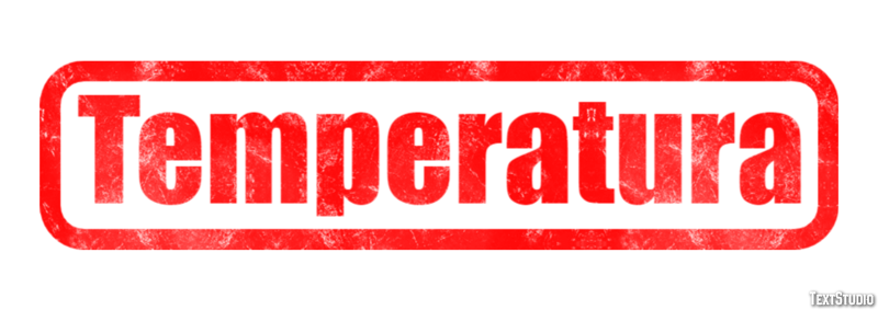 Temperatura Effetto testo