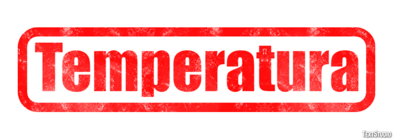Temperatura Efeito de texto
