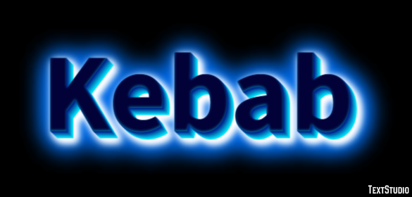 Kebab Tekst Effect