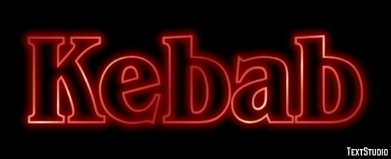 Kebab Tekst Effect
