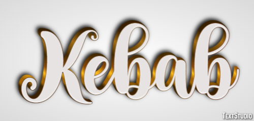 Kebab Tekst Effect