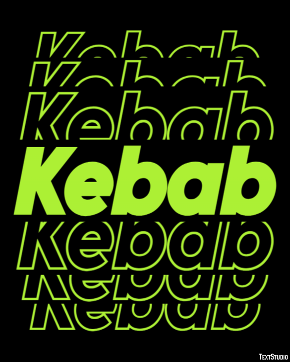Kebab Tekst Effect