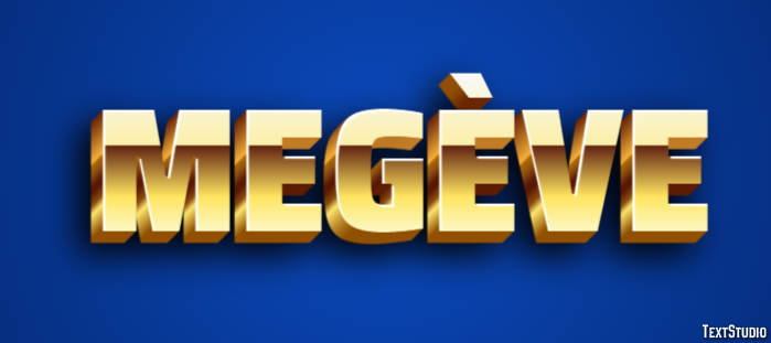 Megève Эффект текста