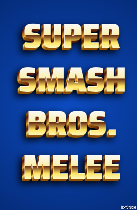 Super Smash Bros. Melee Эффект текста