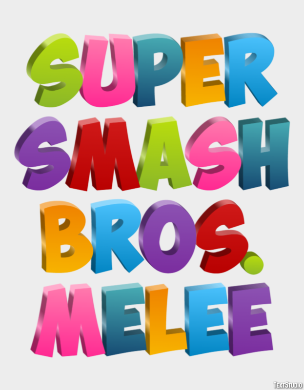 Super Smash Bros. Melee Effet de Texte