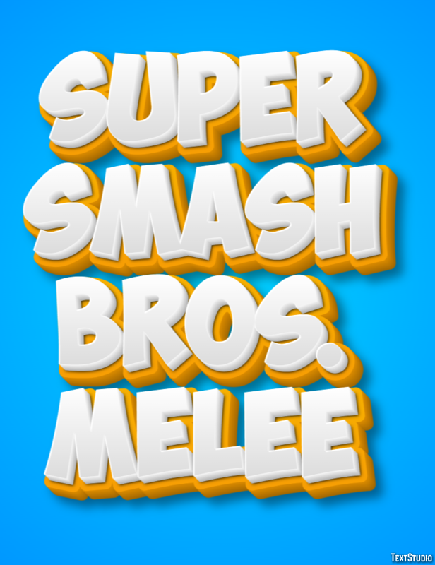Super Smash Bros. Melee Эффект текста