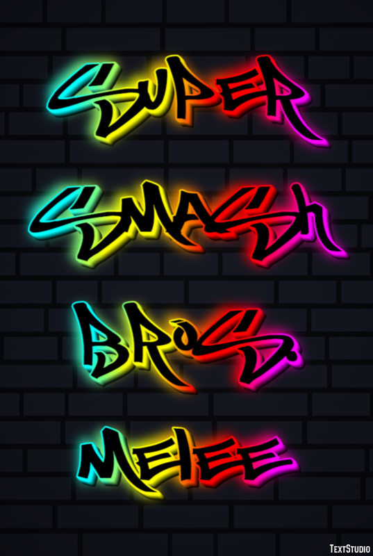 Super Smash Bros. Melee Effet de Texte