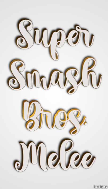 Super Smash Bros. Melee Эффект текста