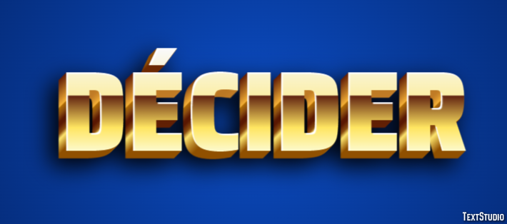 Décider Effet de Texte