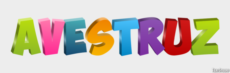 Avestruz Efecto de texto