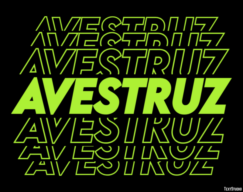 Avestruz Efecto de Texto