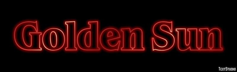Golden Sun Эффект текста