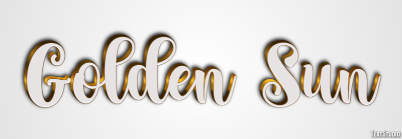 Golden Sun Эффект текста