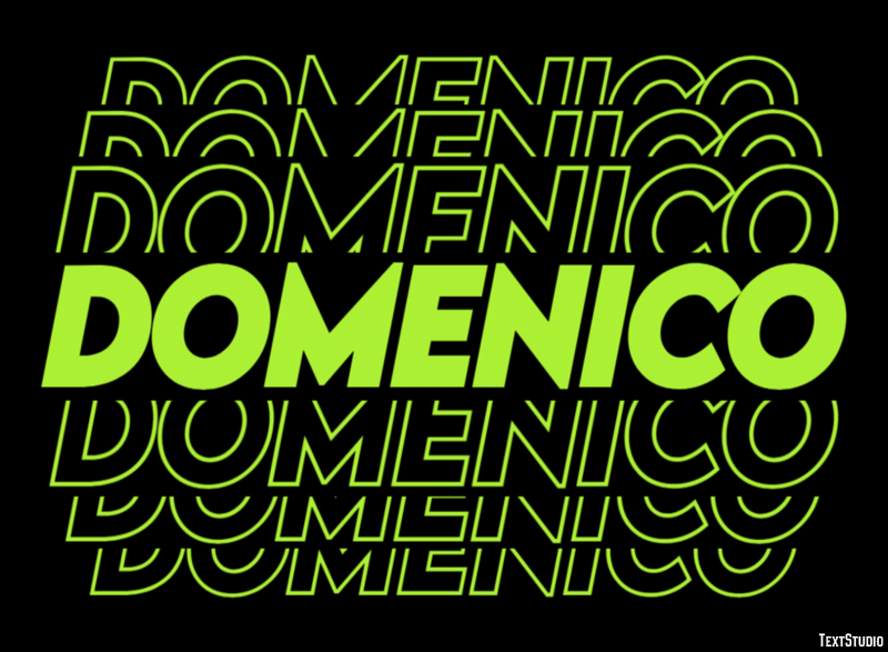 Domenico Text Effect