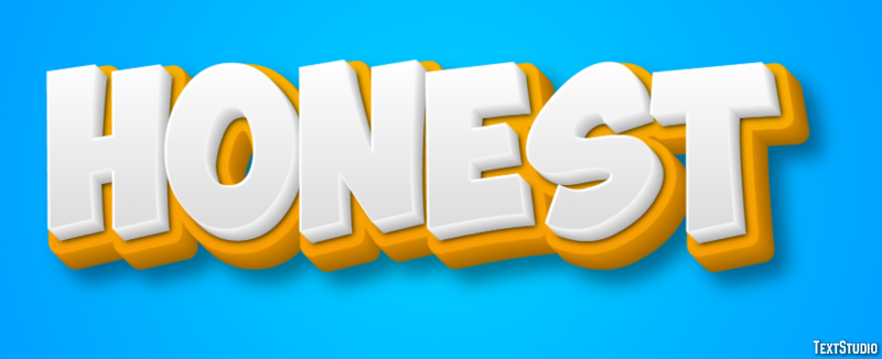 Honest Text Effect