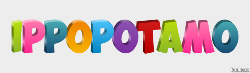 Ippopotamo Texteffekt