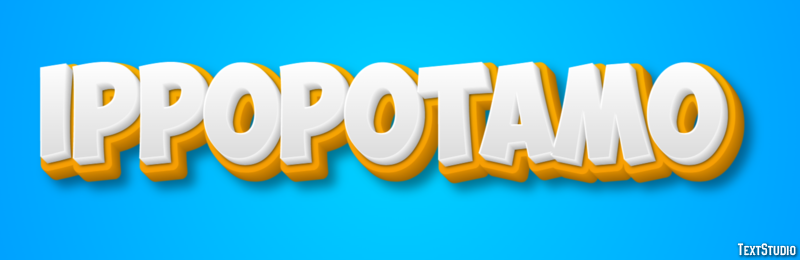 Ippopotamo Texteffekt