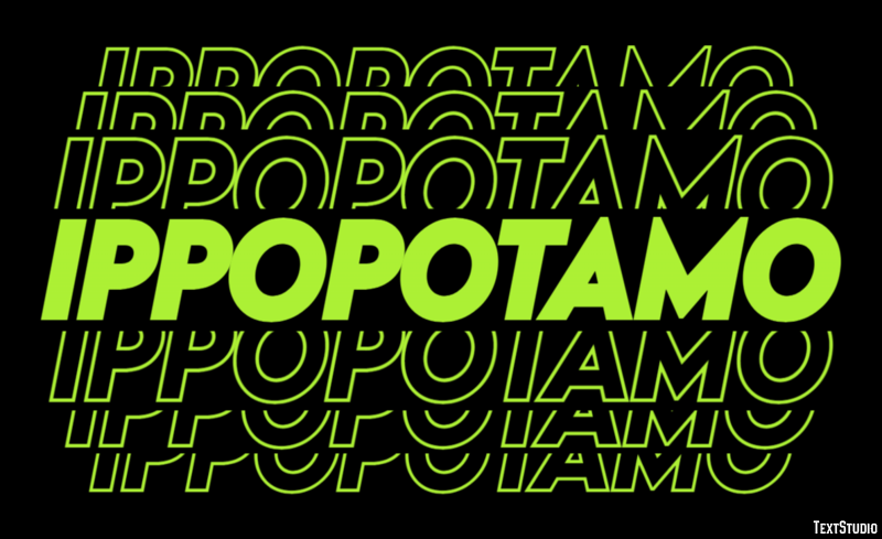 Ippopotamo Texteffekt
