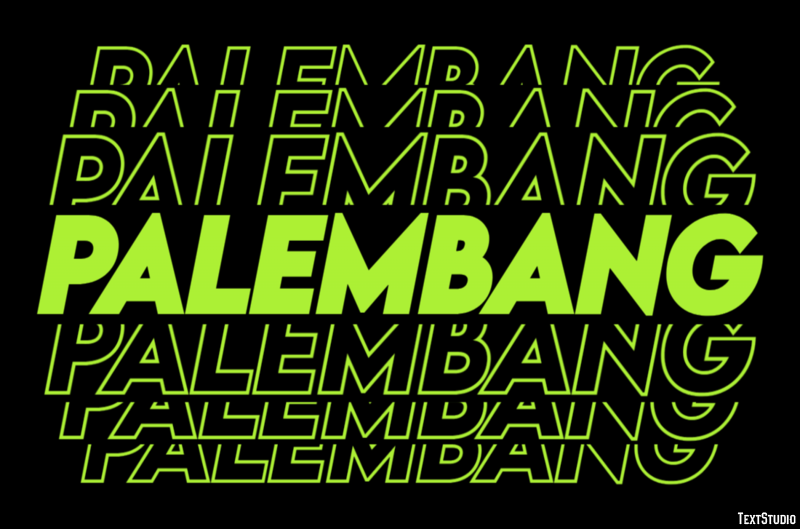 Palembang Эффект текста