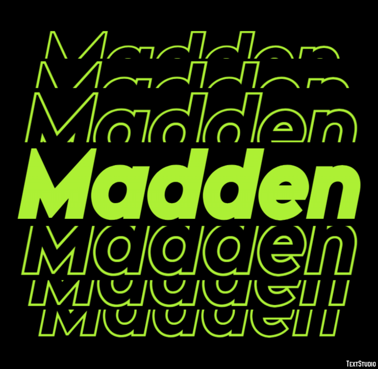 Madden Efecto de texto