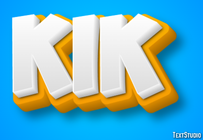 Kik Text Effect