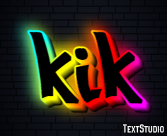 Kik Text effect