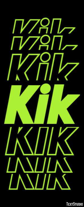 Kik Text effect