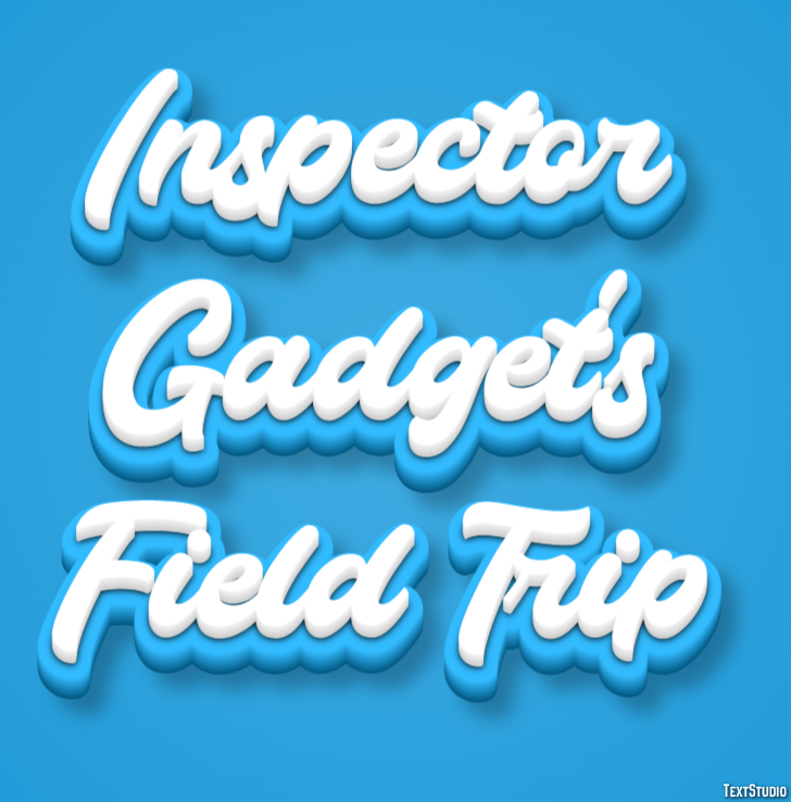 Inspector Gadget's Field Trip Text Effect