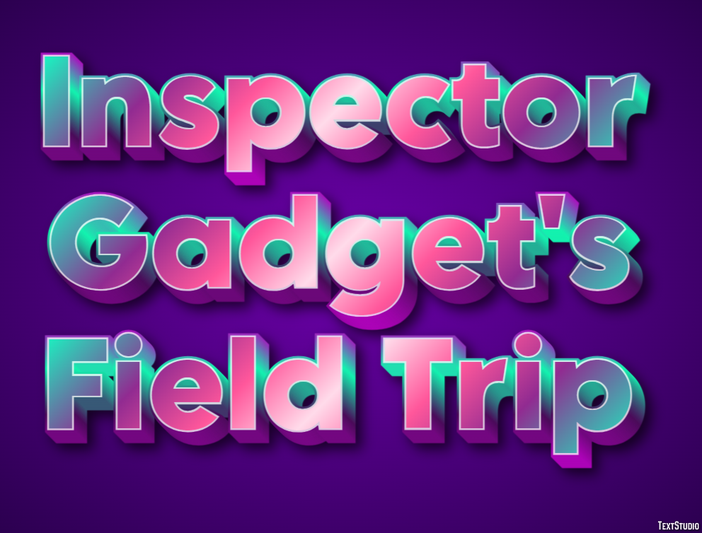 Inspector Gadget's Field Trip Text Effect