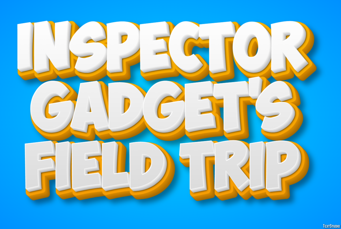 Inspector Gadget's Field Trip Text Effect