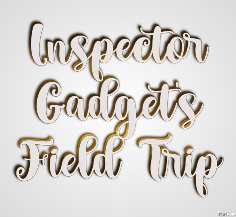 Inspector Gadget's Field Trip Text Effect