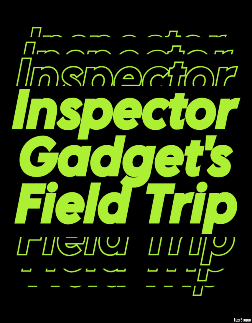 Inspector Gadget's Field Trip Text Effect
